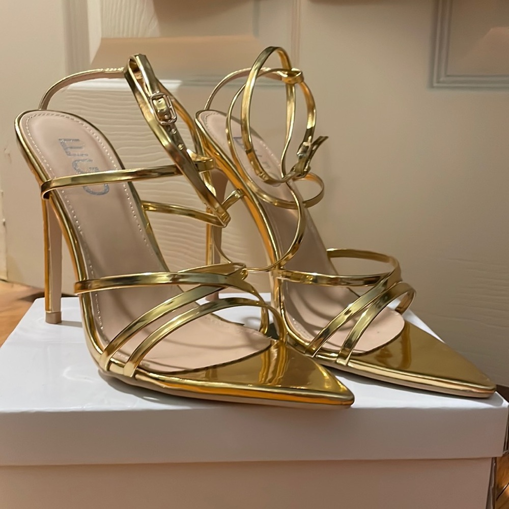 Metallic Gold Ego heels